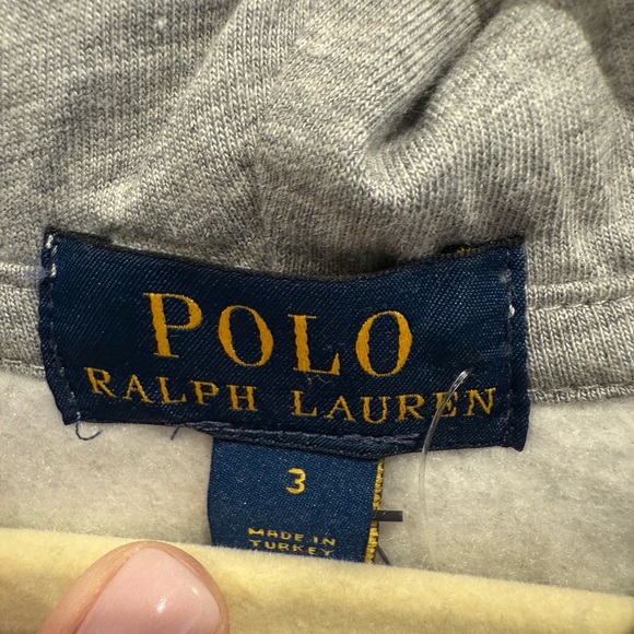 NWT Polo Ralph Lauren toddler Logo Rainbow Print Sweatshirt Size 3 Gray Hoodie - Picture 3 of 7